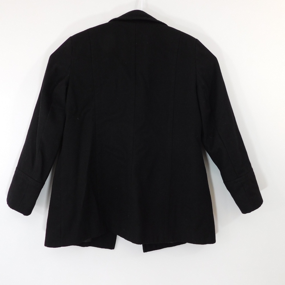 St. John's Bay Black Peacoat Wool Blend - Picture 2 of 8
